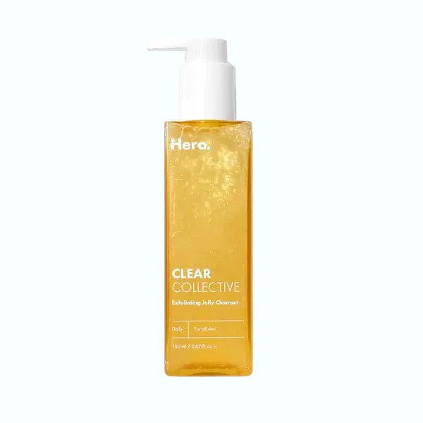 Hero Cosmetics Exfoliating Jelly Cleanser with AHAs and konjac jellies for acne-prone skin brightening