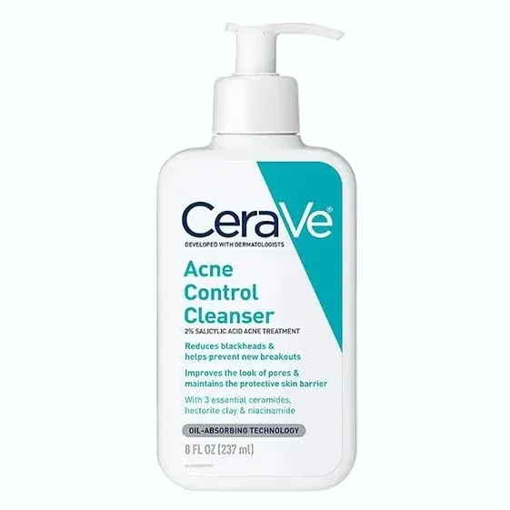 CeraVe Acne Control Cleanser BHA face wash for oily, acne-prone skin and pore care