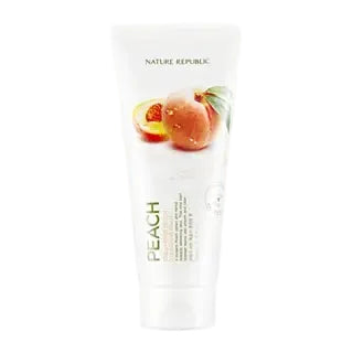 Nature Republic Fresh Herb Peach Cleansing Foam with peach extract for gentle hydrating cleanse