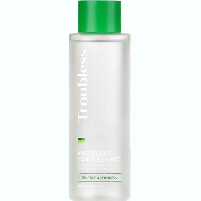 Troubless Mild Clear Toner Essence for acne-prone and sensitive skin with calming ingredients