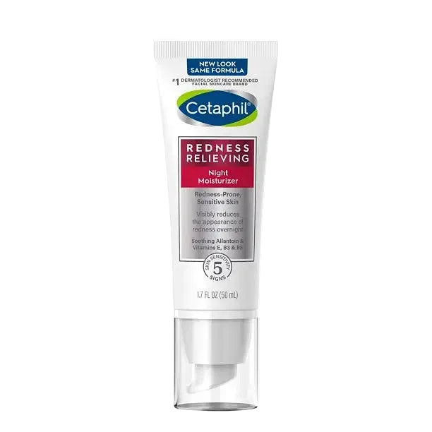 Cetaphil Redness Relieving Night Moisturizer for sensitive redness-prone skin overnight hydration