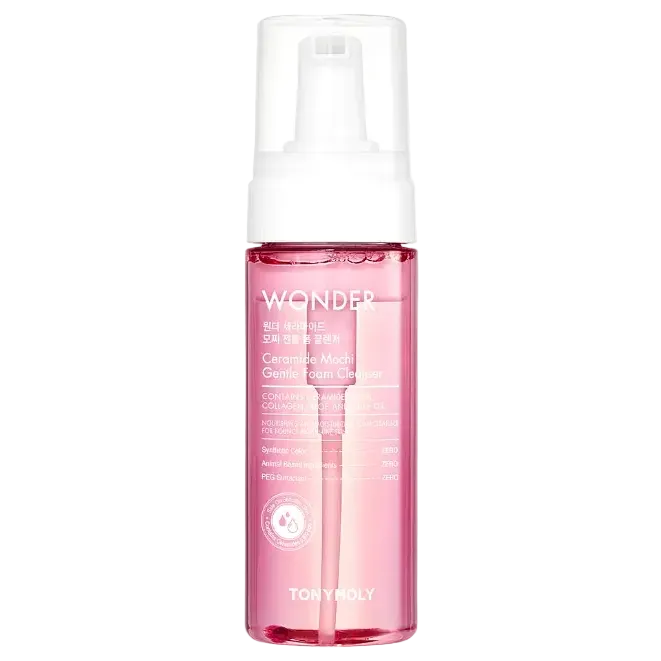 TONYMOLY Wonder Ceramide Mochi Gentle Foam Cleanser for sensitive skin barrier repair and hydration