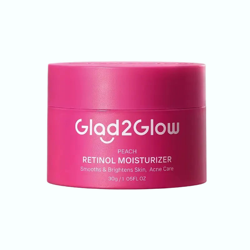 Glad2Glow Peach Retinol Moisturiser with niacinamide and retinol for anti-aging and brightening