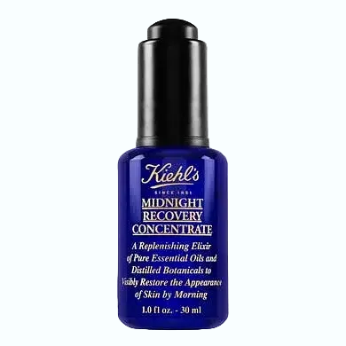 Kiehl's Midnight Recovery Concentrate facial oil for overnight skin repair and nourishment