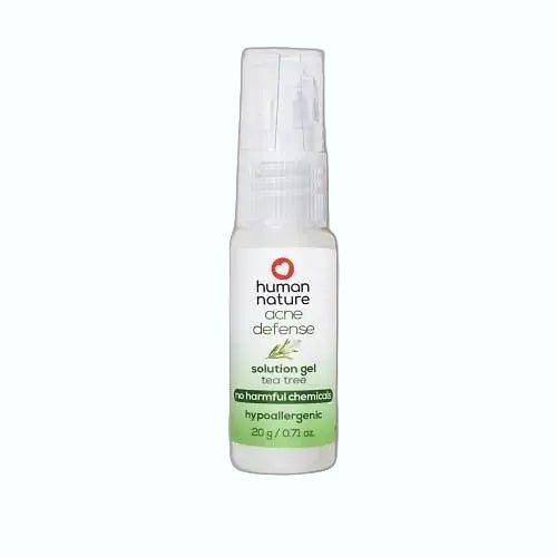Human Nature Acne Defense Solution Gel for targeted acne treatment and blemish control