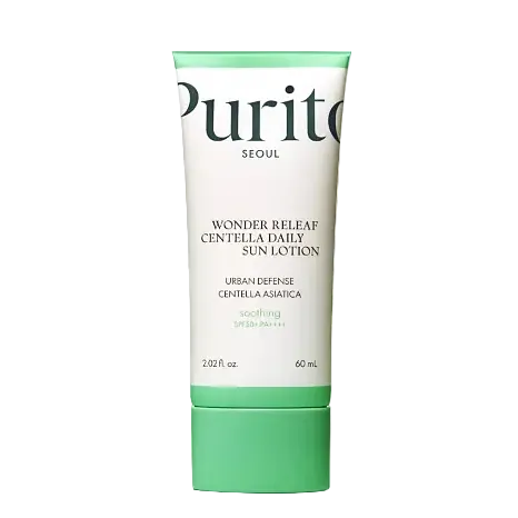 PURITO Wonder Releaf Centella Daily Sun Lotion SPF50+ for sensitive skin UV protection
