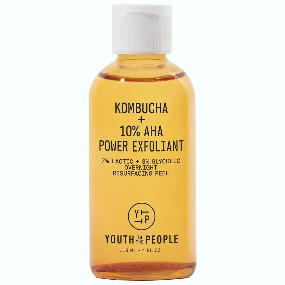 Youth o The People Kombucha 10% AHA Power Exfoliant for brightening and resurfacing skin overnight