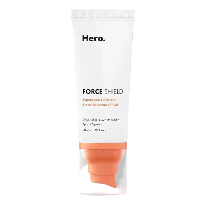Hero Cosmetics Force Shield Superbeam Sunscreen Apricot SPF 30 mineral sunscreen for acne-prone skin