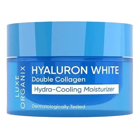 Luxe Organix Hyaluron White Double Collagen Hydra-Cooling Moisturizer for hydration and brightening