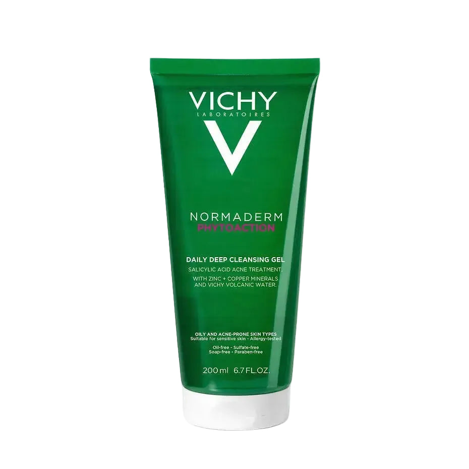 Vichy Normaderm Phytoaction Cleansing Gel with salicylic acid for acne-prone oily skin purification