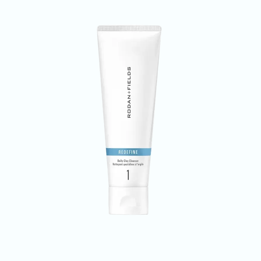 Rodan + Fields Redefine Daily Clay Cleanser with kaolin clay for gentle exfoliation and anti-aging