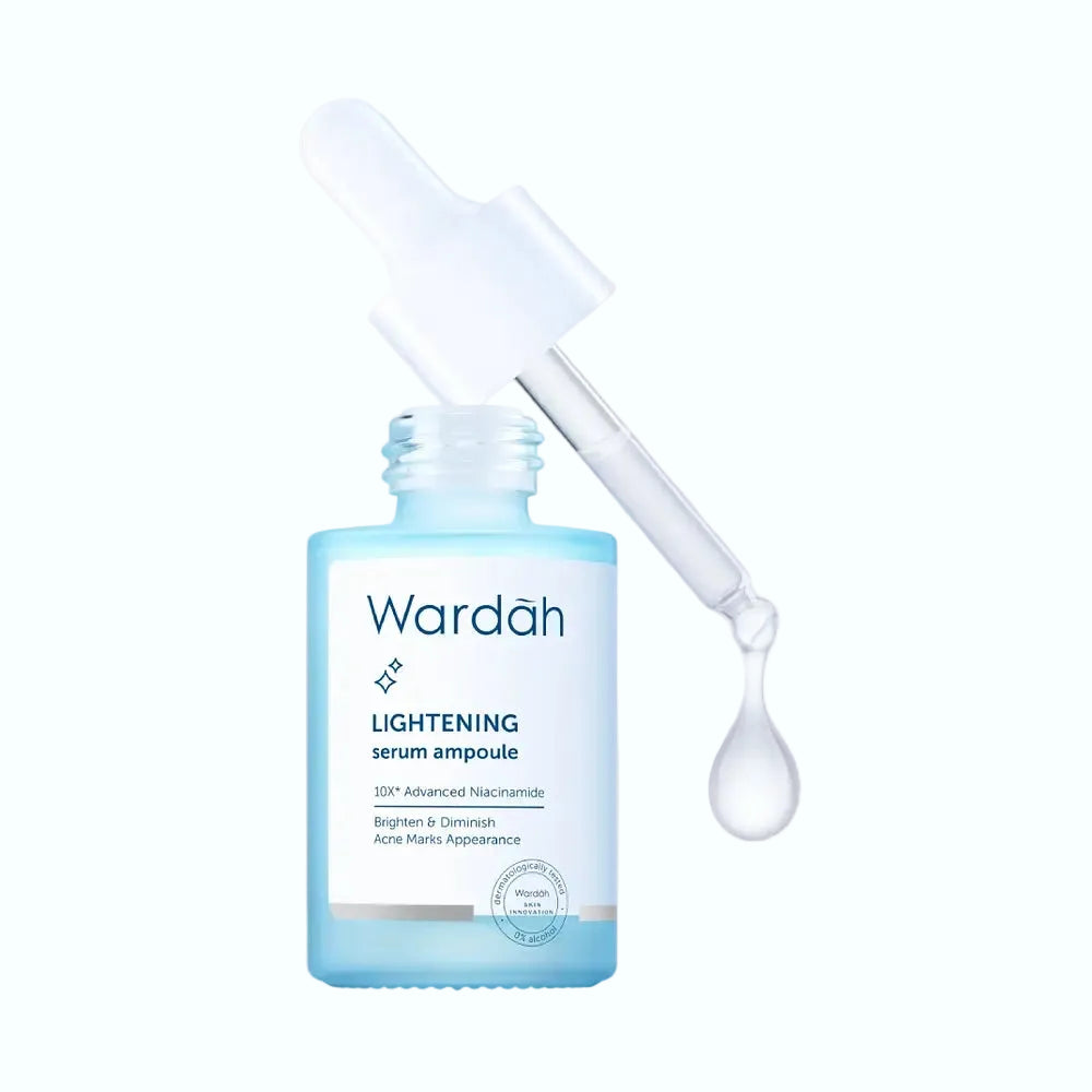 Wardah Lightening Serum Ampoule with niacinamide for brightening and hydrating skin