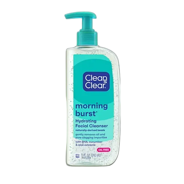 Clean & Clear Morning Burst Facial Cleanser with Vitamin C and BHA for oily and acne-prone skin