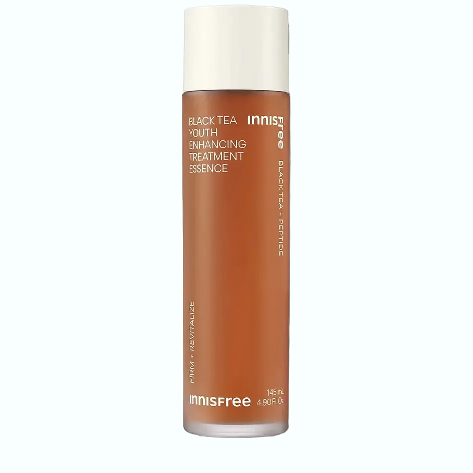 Innisfree Yuth Enhancing Treatment Essence with Black Tea and 8 Peptides for anti-aging and hydration