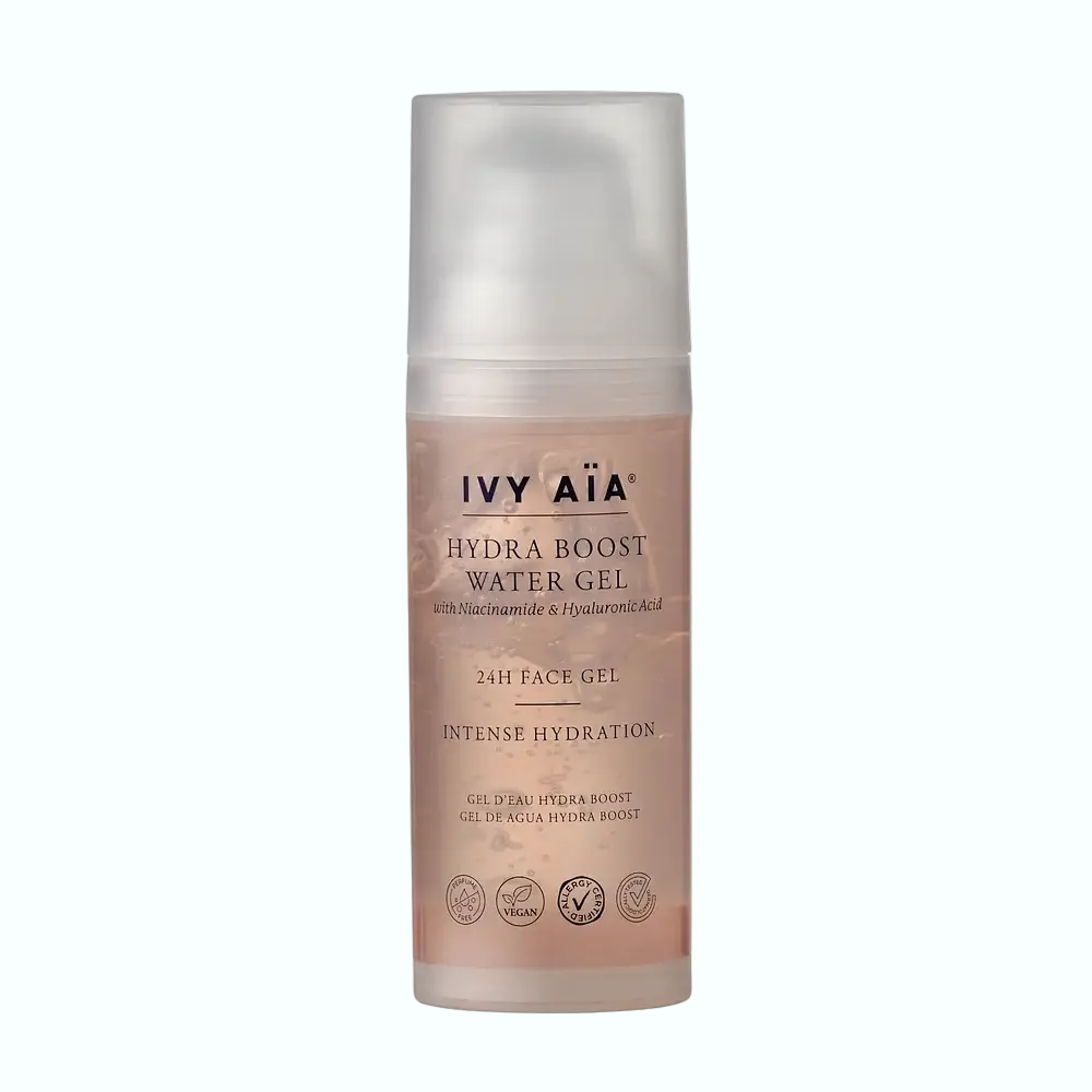 IVY AÏA Hydra Boost Water Gel lightweight moisturizer with hyaluronic acid and niacinamide for hydration