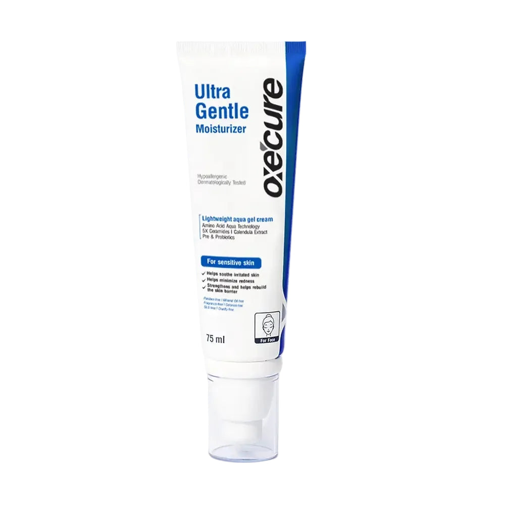 Oxecure Ultra Gentle Moisturizer with ceramides and probiotics for sensitive skin barrier repair