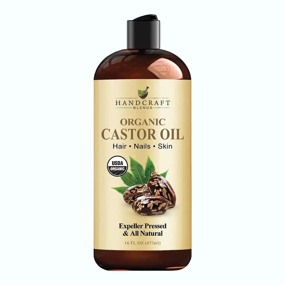 Handcraft Blends Organic Castor Oil for hair growth, eyelashes, and skin hydration