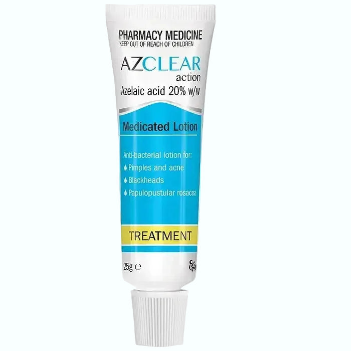 Azclear ction Medicated Lotion with 20% azelaic acid for acne, rosacea, and pigmentation treatment