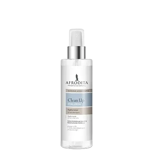 Afrodita Clean Up Hydro Toner with hyaluronic acid for intensive hydration and pH balance