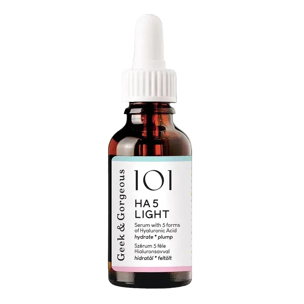 Geek & Gorgeous HA 5 Light hyaluronic acid serum for hydration and oily skin