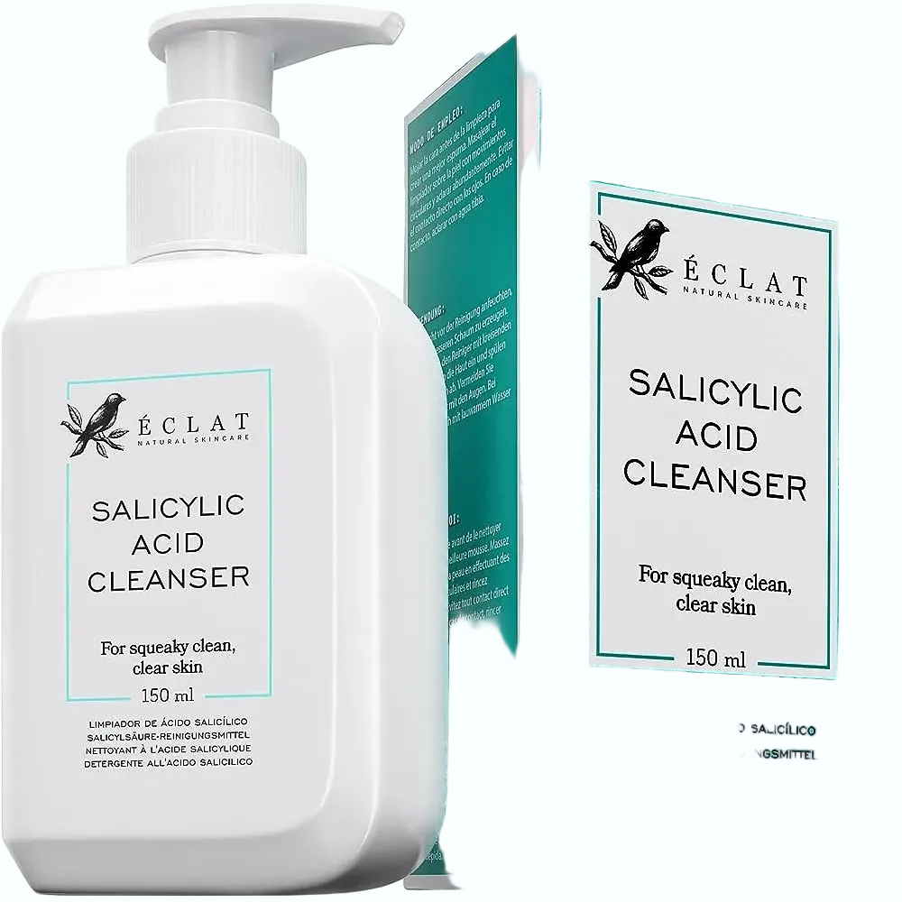 Eclat Natural Skincare Salicylic Acid Cleanser for acne-prone skin with niacinamide and green tea