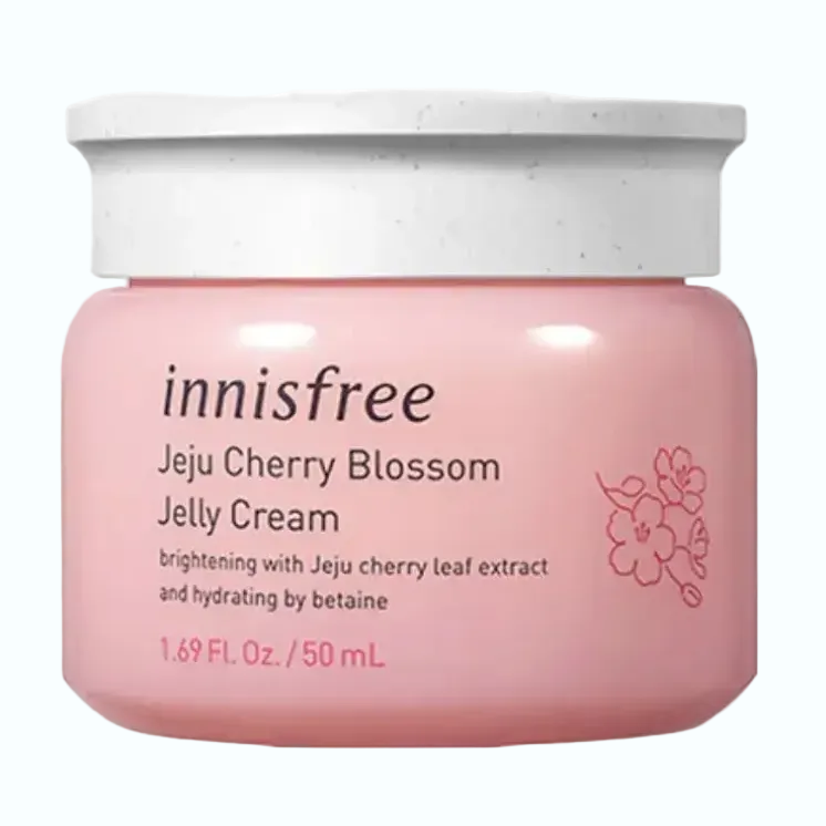 innisfree Jeju Cherry Blossom Jelly Cream with niacinamide for brightening and dewy glow