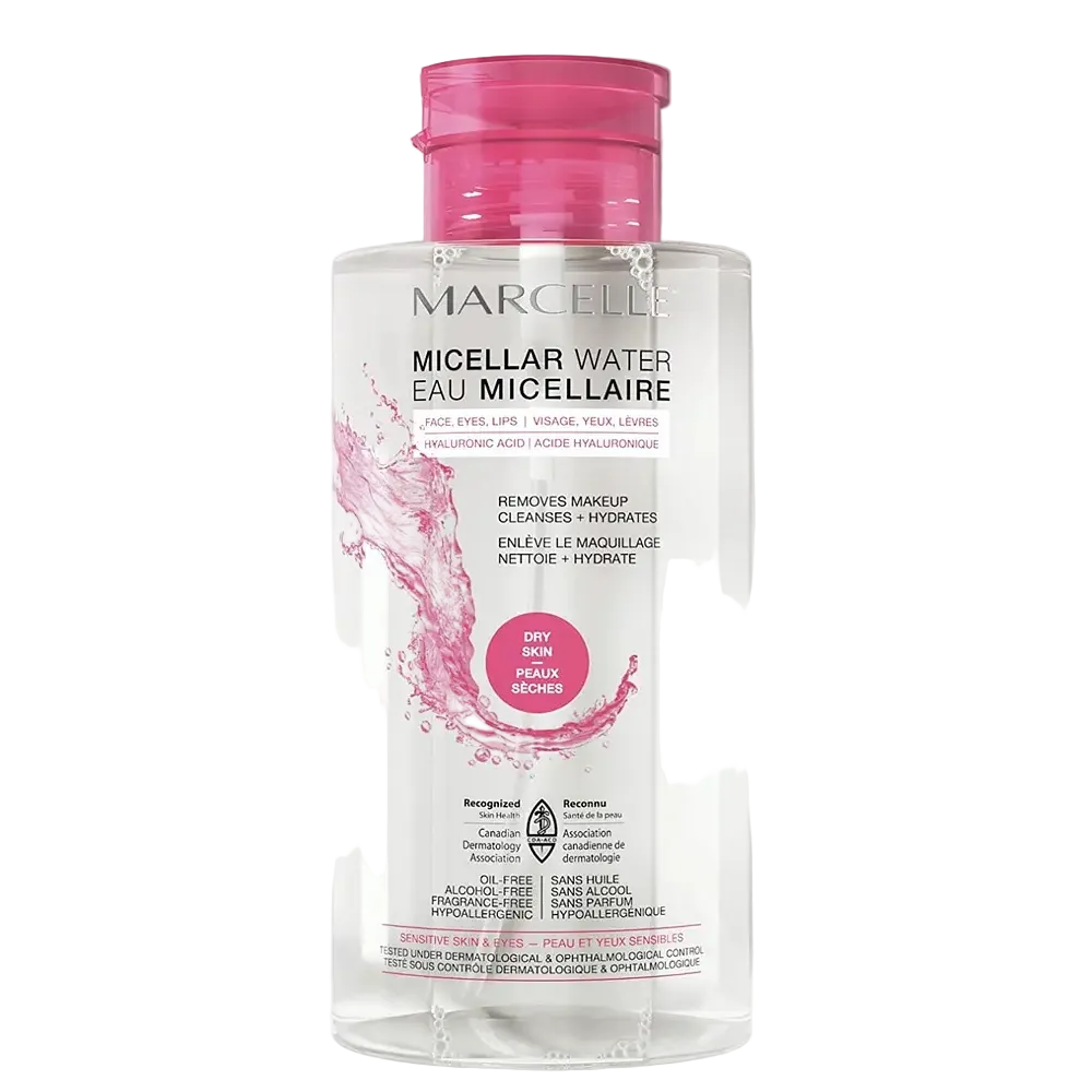 Marcelle Micellar Water makeup remover and cleanser with aloe vera and BHA for all skin types