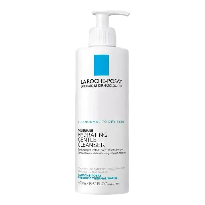 La Roche-Posay Toleriane Hydrating Gentle Cleanser for dry sensitive skin with ceramides and niacinamide