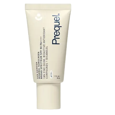 Prequel Sun Barrier Mineral Sunscreen SPF 50 PA++++ with zinc oxide for sensitive skin protection