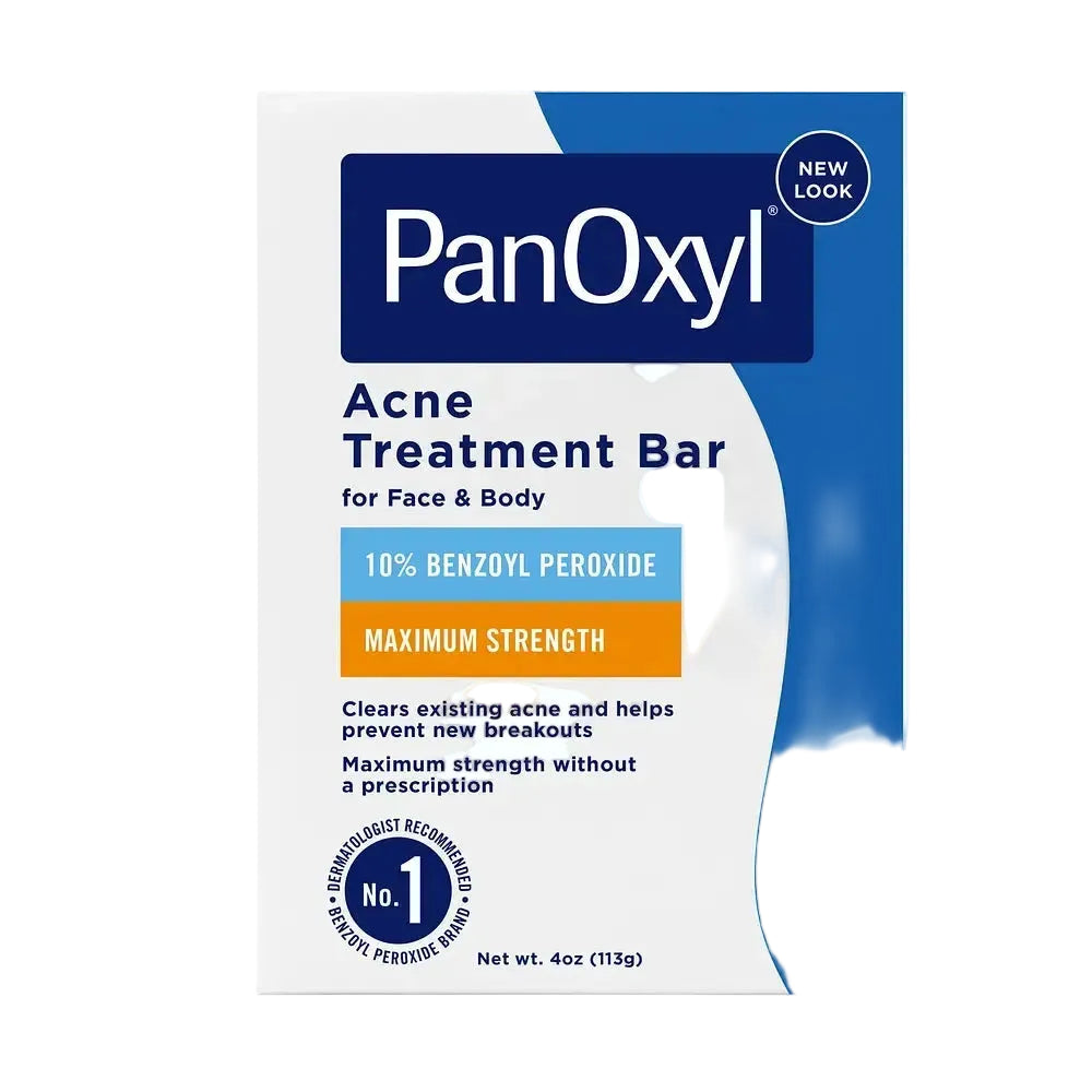 PanOxyl Acne Treatment Bar with 10% Benzoyl Peroxide for face, chest and back acne treatment
