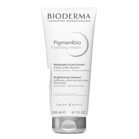 Bioderma Pigmentbio Foaming Cream brightening exfoliating cleanser for dark spots and hyperpigmentation