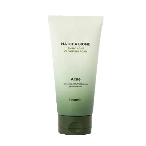 Heimish Matcha Biome Amino Acne Cleansing Foam for acne-prone skin with salicylic acid and matcha