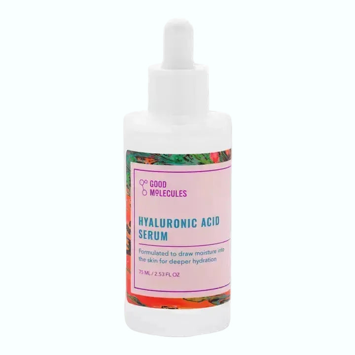 Good Molecules Hyaluronic Acid Serum for hydration and plumping with 9 clean ingredients