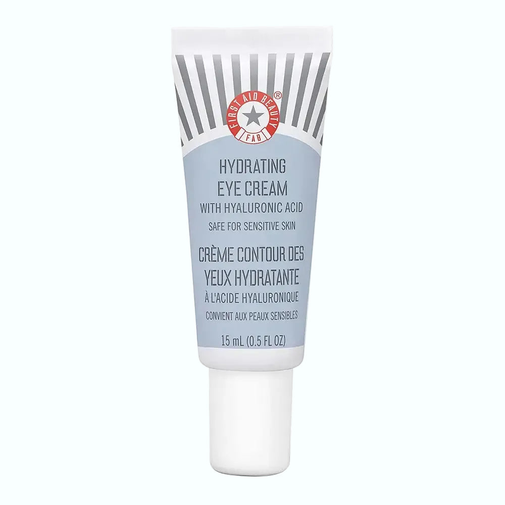 First Aid Beauty Hydrating Eye Cream with hyaluronic acid for moisture and dark circle reduction