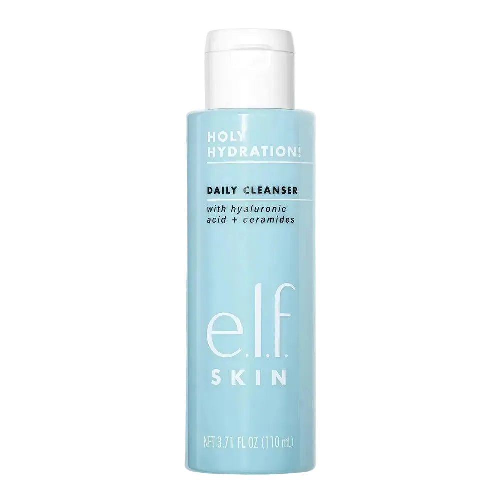 e.l.f. Cosmetics Holy Hydration Daily Cleanser with hyaluronic acid and ceramides for gentle hydration
