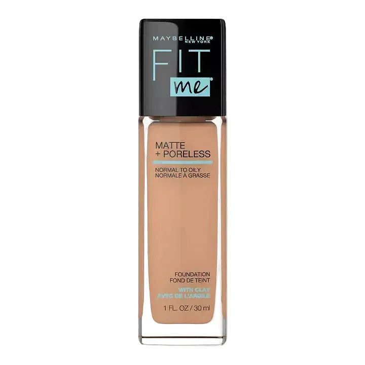 Maybelline Fit Me Matte + Poreless Foundation for oil control and pore blurring