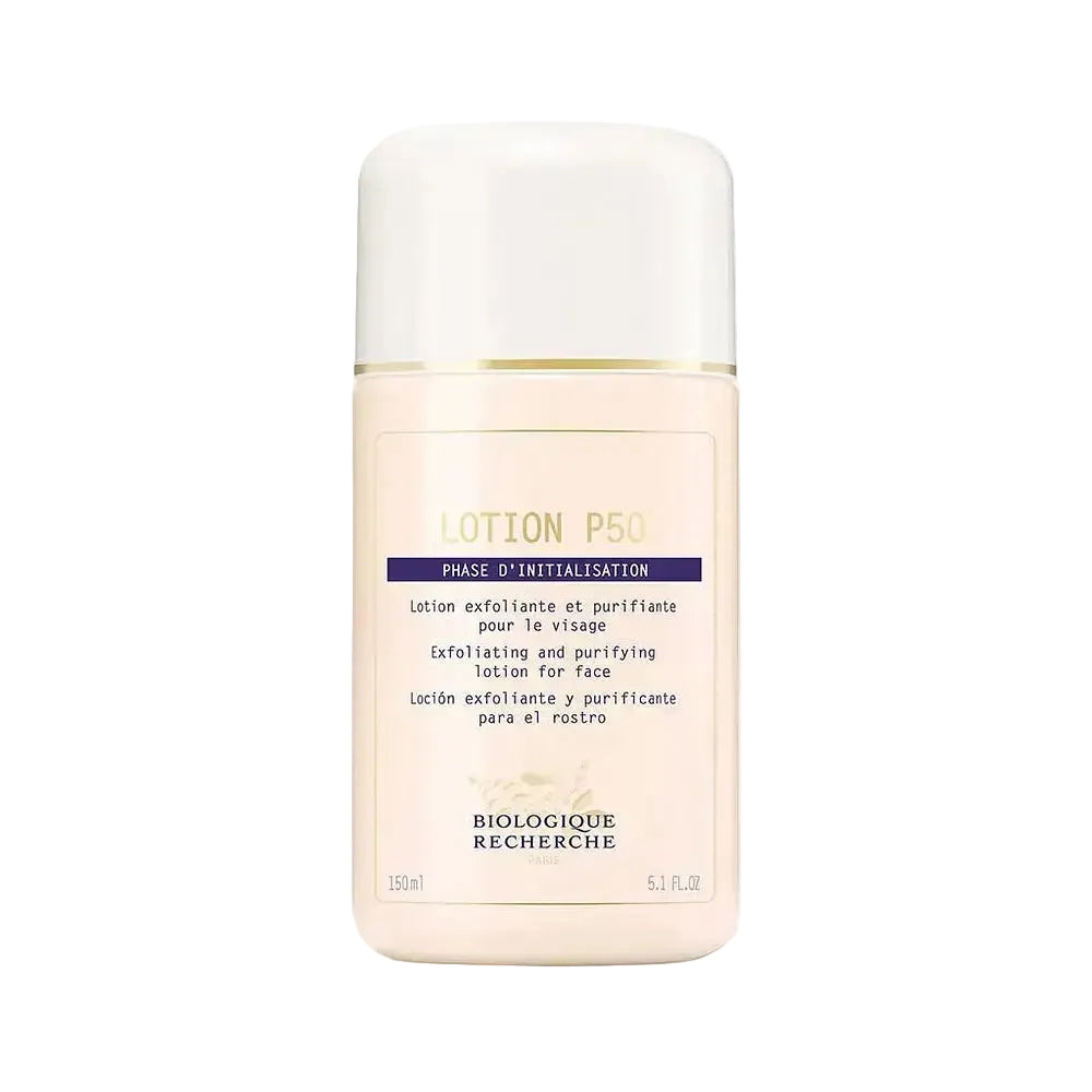 Biologique Recherche Lotion P50 exfoliating toner for balancing and purifying oily, congested skin