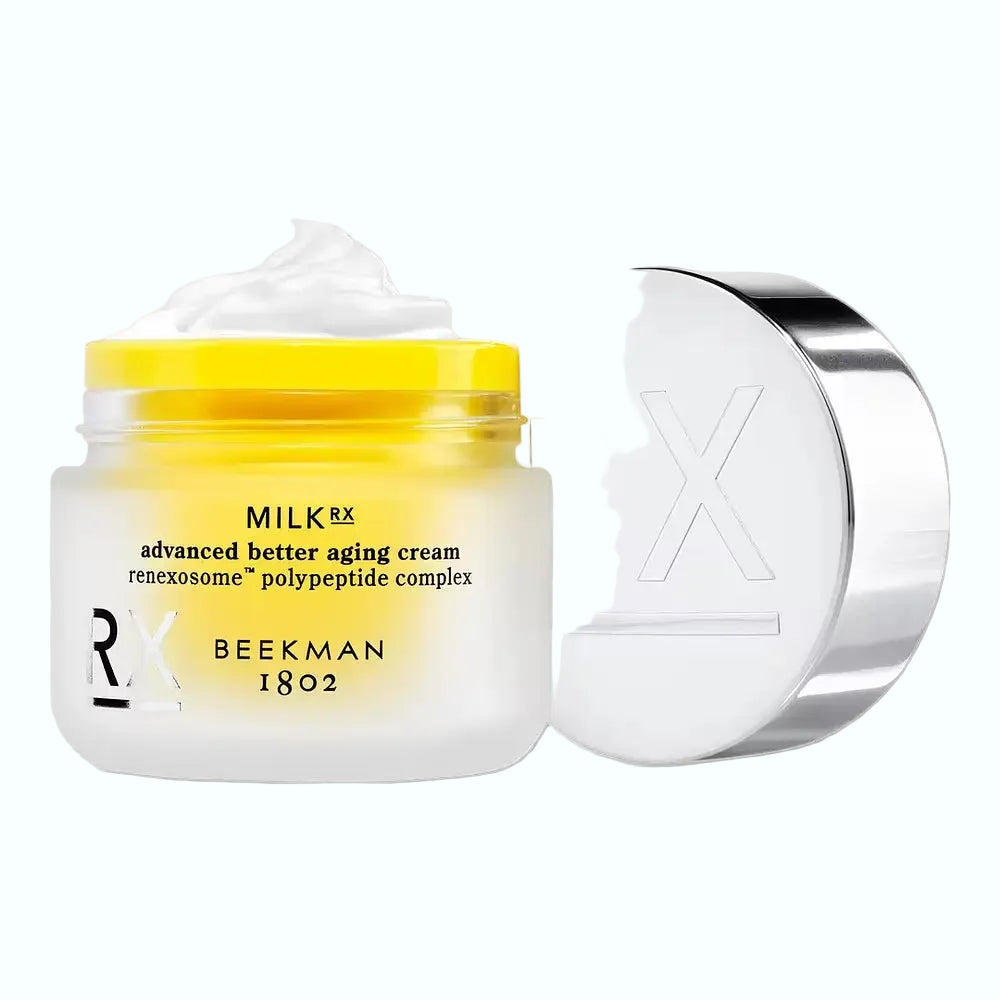 Beekman 1802 Milk RX Advanced Better Aging Cream with goat milk and peptides for firming and anti-aging