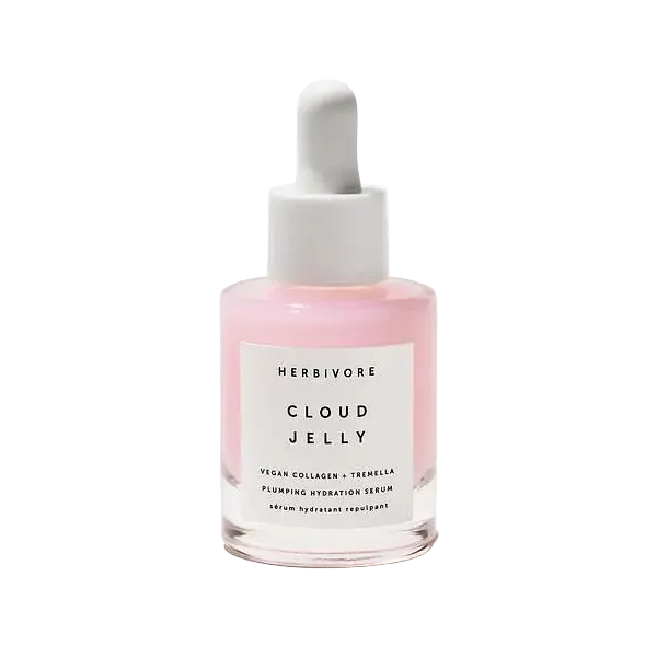Herbivore Cloud Jelly Pink Plumping Hydration Serum with tremella mushroom for plump, hydrated skin