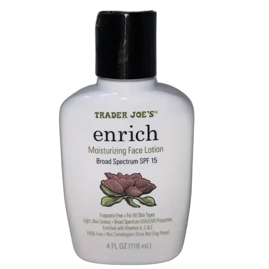 Trader Joe's Enrich Moisturizer SPF 15 lightweight daily face lotion with vitamins A C E