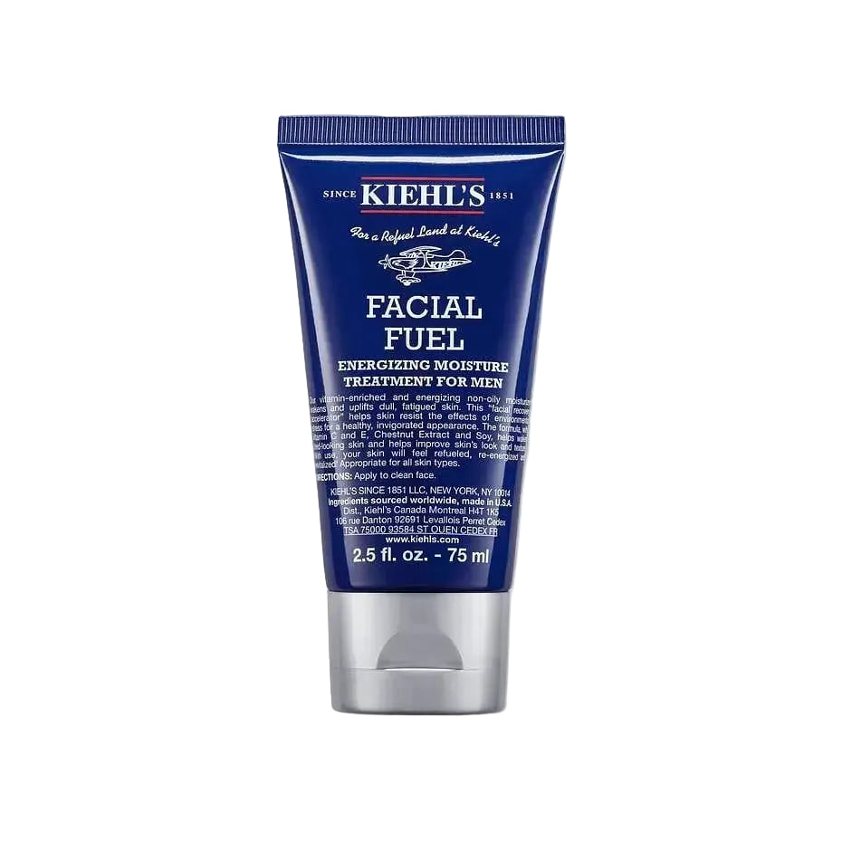 Kiehl's Facial Fuel Moisturizer for men, energizing face cream with vitamin C and caffeine for dull skin