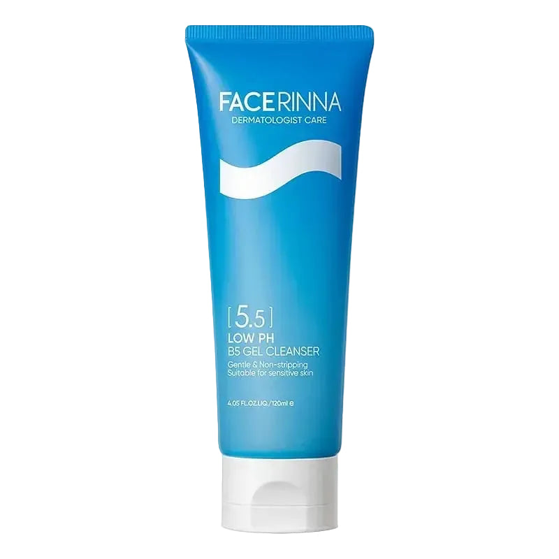 Facerinna Low pH B5 Gel Cleanser with panthenol for hydrating and gentle daily cleansing