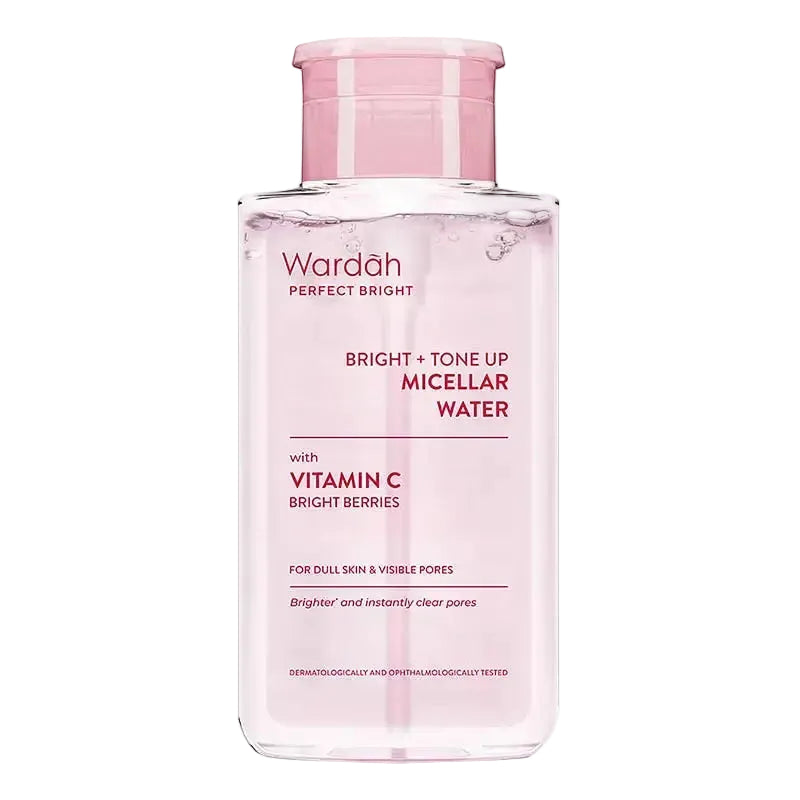 Wardah Perfect Bright Tone Up Micellar Water for brightening and gentle makeup removal