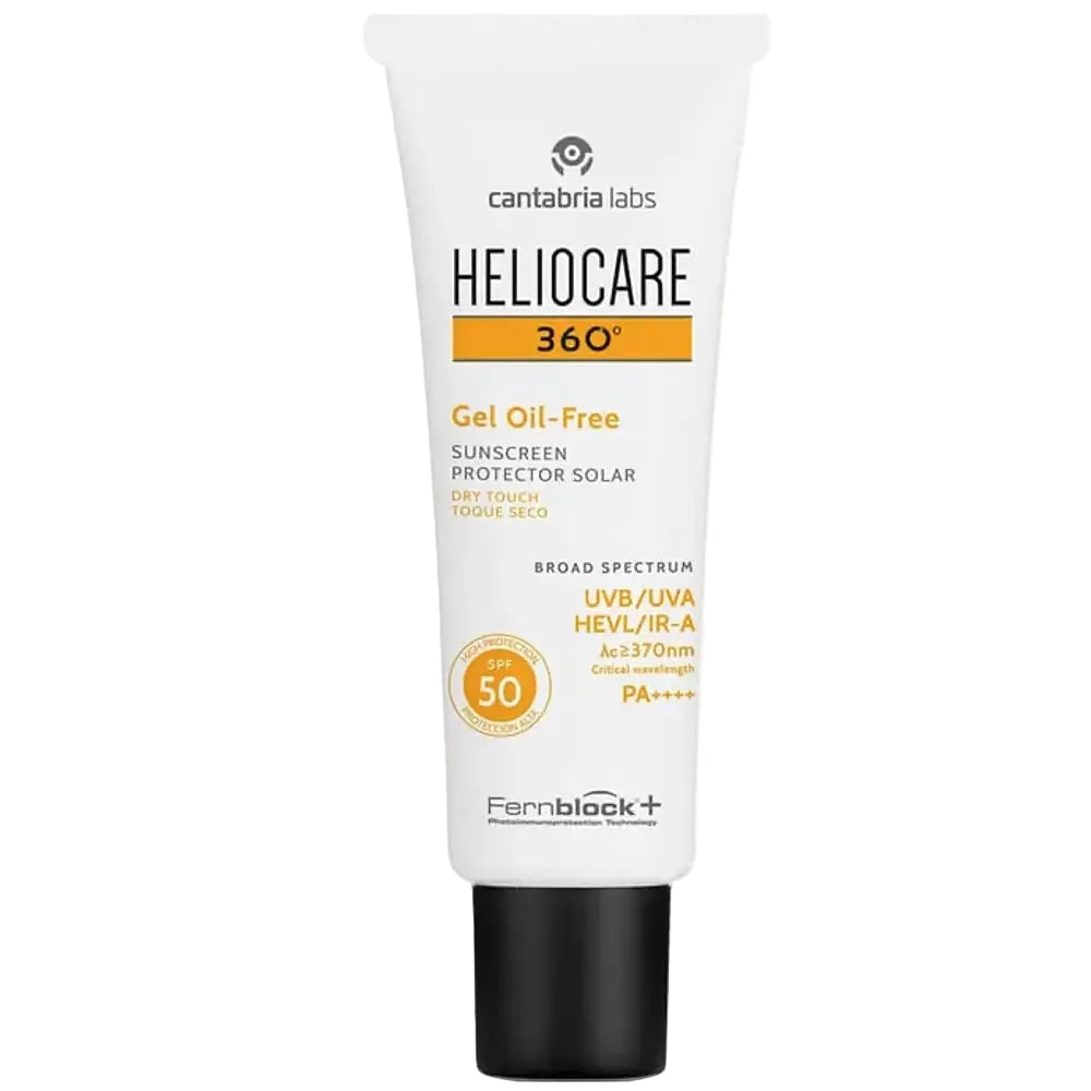 Heliocare 360 Gel Oil-Free SPF 50 sunscreen for oily and acne-prone skin with mattifying dry-touch finish