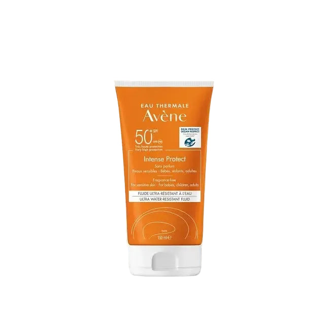 Avène Intense Protect SPF 50+ ultra water-resistant fluid sunscreen for sensitive skin face and body