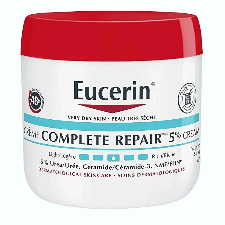 Eucerin Complete Repair Cream for very dry skin with 5% urea and ceramides for deep moisturization