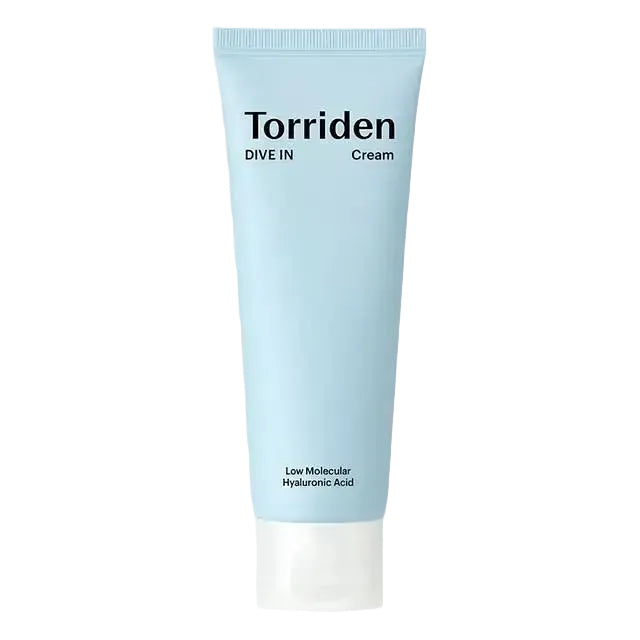 Torriden Dive-In Low Molecule Hyaluronic Acid Cream for deep hydration and sensitive skin soothing