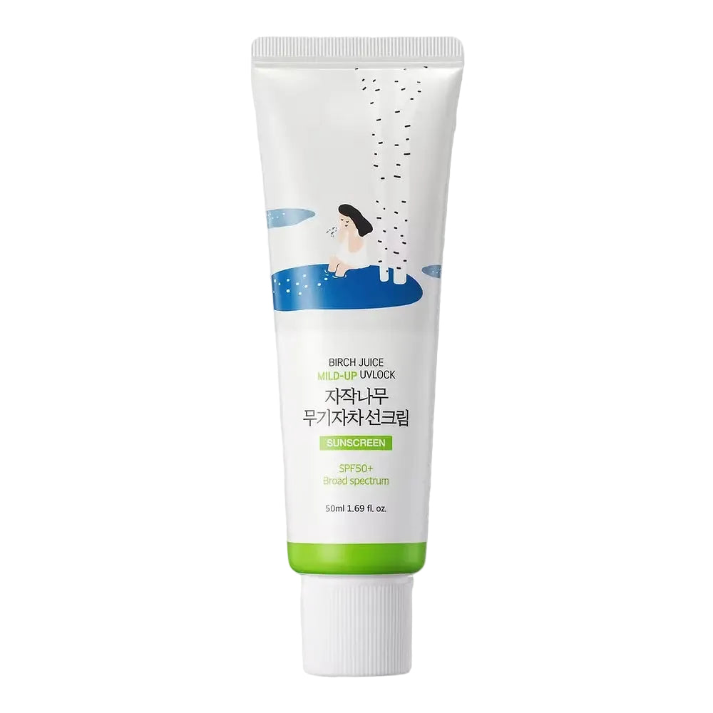 Round Lab Birch Juice Mild-Up UVLock SPF 50+ mineral sunscreen for sensitive skin and UV protection