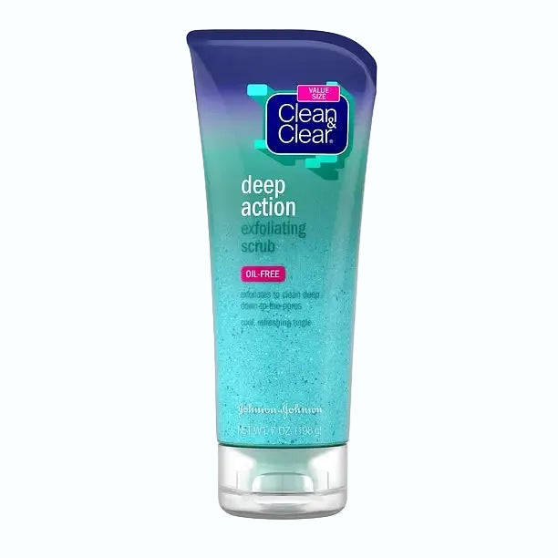 Clean & Clear Deep Action Exfoliating Scrub for deep pore cleansing and smooth skin with microbeads