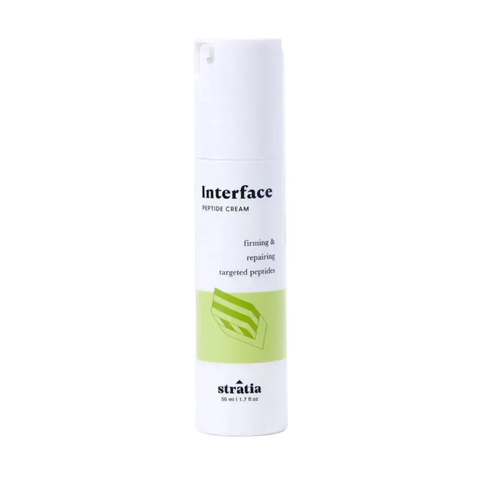 Stratia Interface Peptide Cream for anti-aging and barrier repair with peptides and ceramides